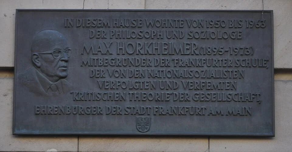 Max Horkheimer - Frankfurt, Westendstraße 79, Gedenktafel Horkheimer