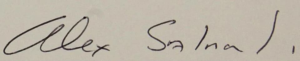 Alex Salmond - The signature of Alex Salmond cropped from the Edinburg Agreement.