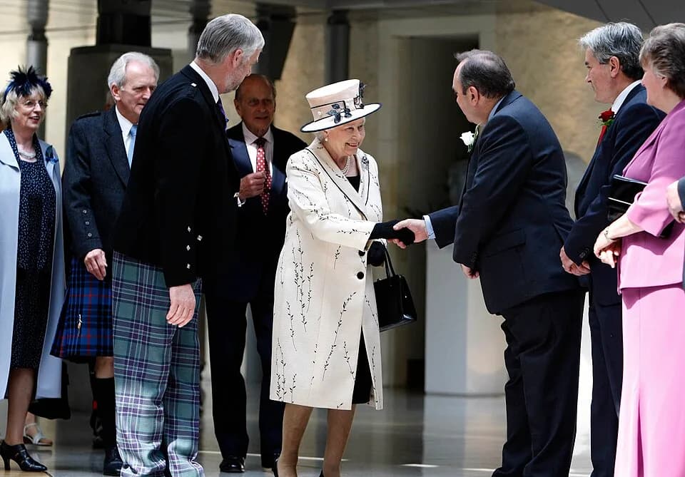 Alex Salmond - Her Majesty The Queen meets party leaders during events to mark the 10th anniversary of the Scottish Parliament