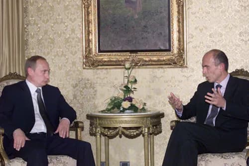 Janez Drnovšek - LJUBLJANA. President Putin with Janez Drnovsek, Prime Minister of the Republic of Slovenia.