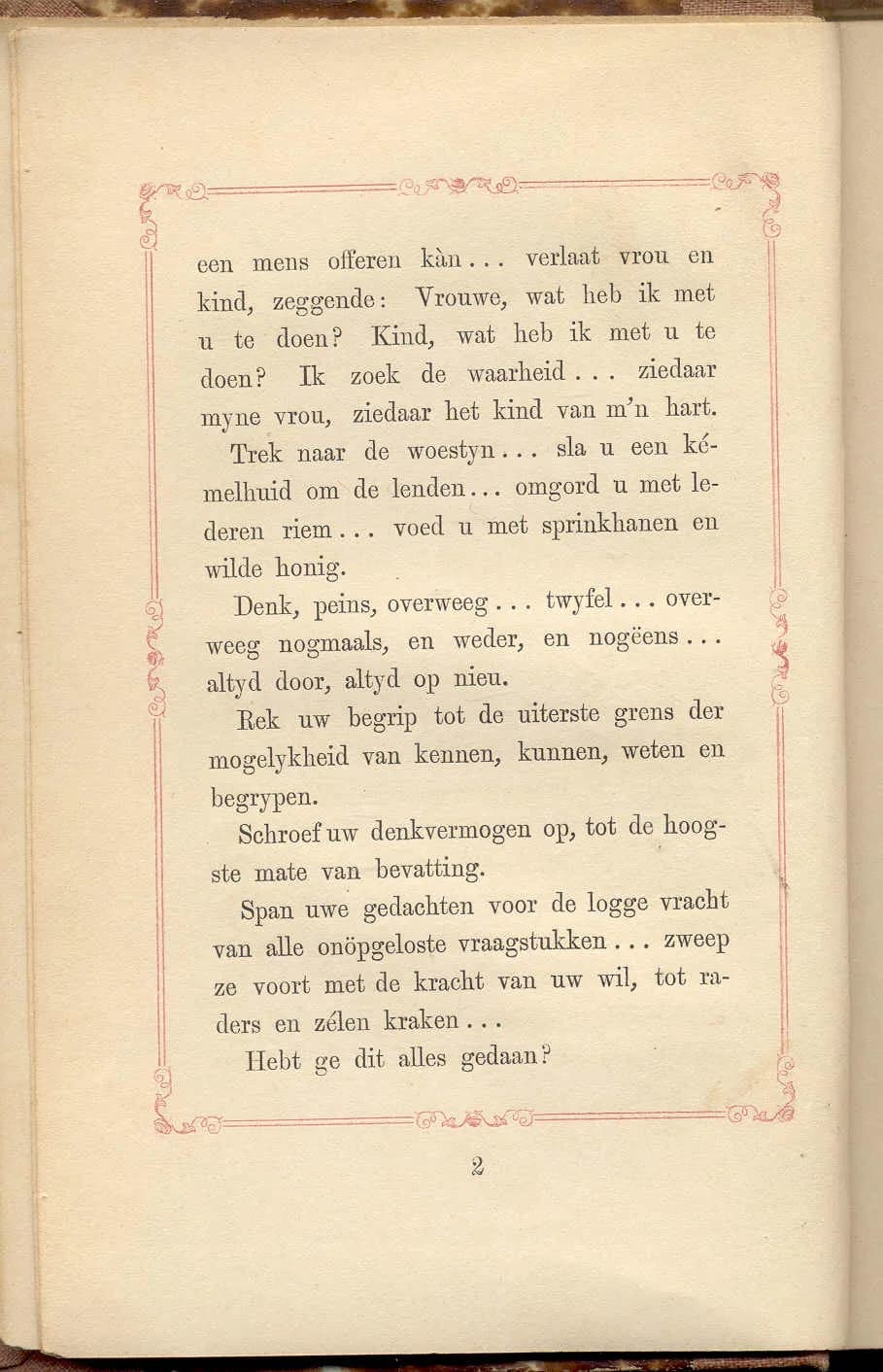 Multatuli Multatuli - page 2 anthology Multatuli, Bloemlezing, Firma R.C.Meijer, 1865, confession of faith