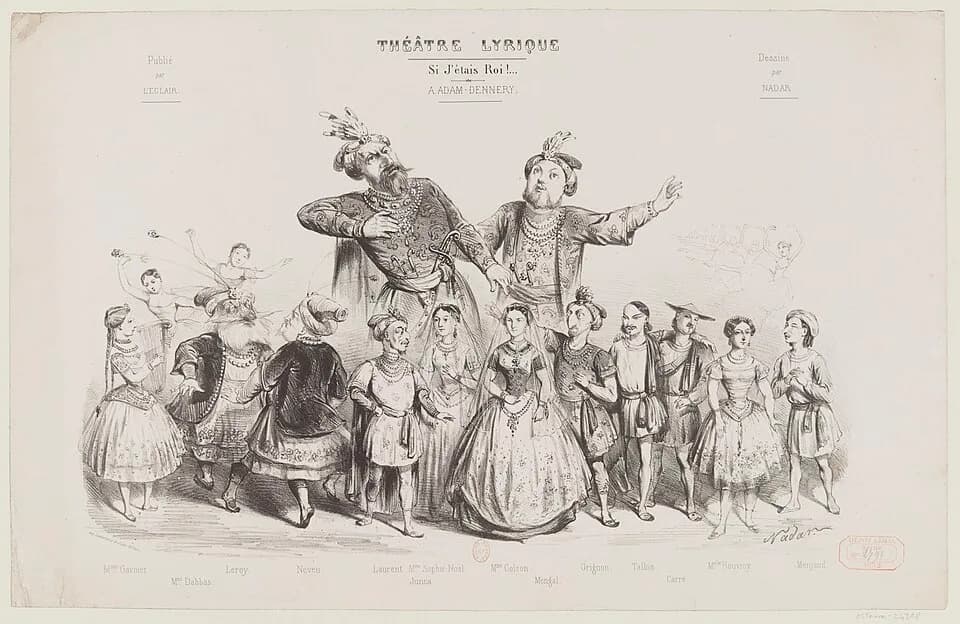 Nadar Nadar - Sujet : Caricatures et dessins humoristiques -- 19e siècle
Portraits du théâtre -- 19e siècle
Langue : français

Éditeur : publié par L'Eclair (Paris)