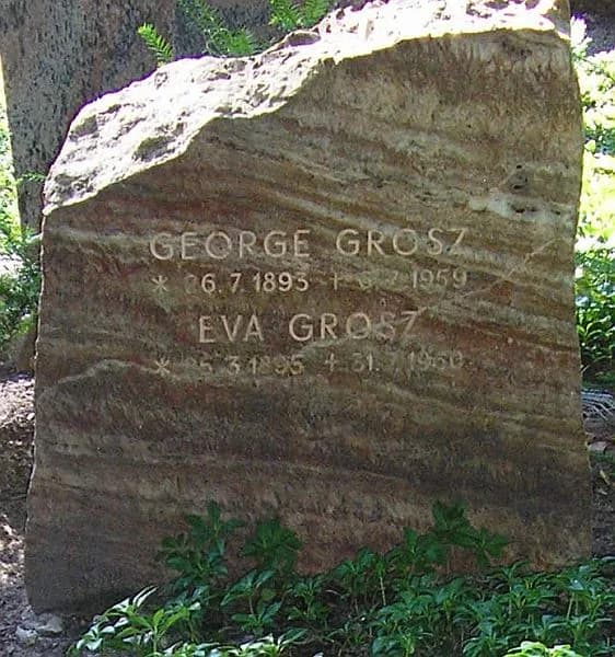 George Grosz - Grabstein von George Grosz, Friedhof Heerstraße, Berlin.
Selbst aufgenommen, 29.08.2005