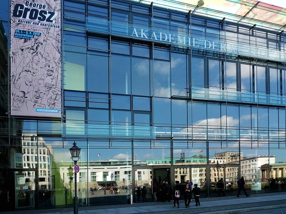 George Grosz - Akademie der Künste (Academy of Fine Arts) at Pariser Platz in Berlin. Facade.