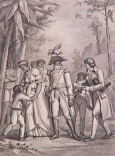 Toussaint Louverture - Toussaint Louverture reçoit une lettre du Premier Consul, par Charles Monnet. Rueil-Malmaison in 69 dessins pour l'illustration de l'Histoire de France sous l'Empire de Napoléon