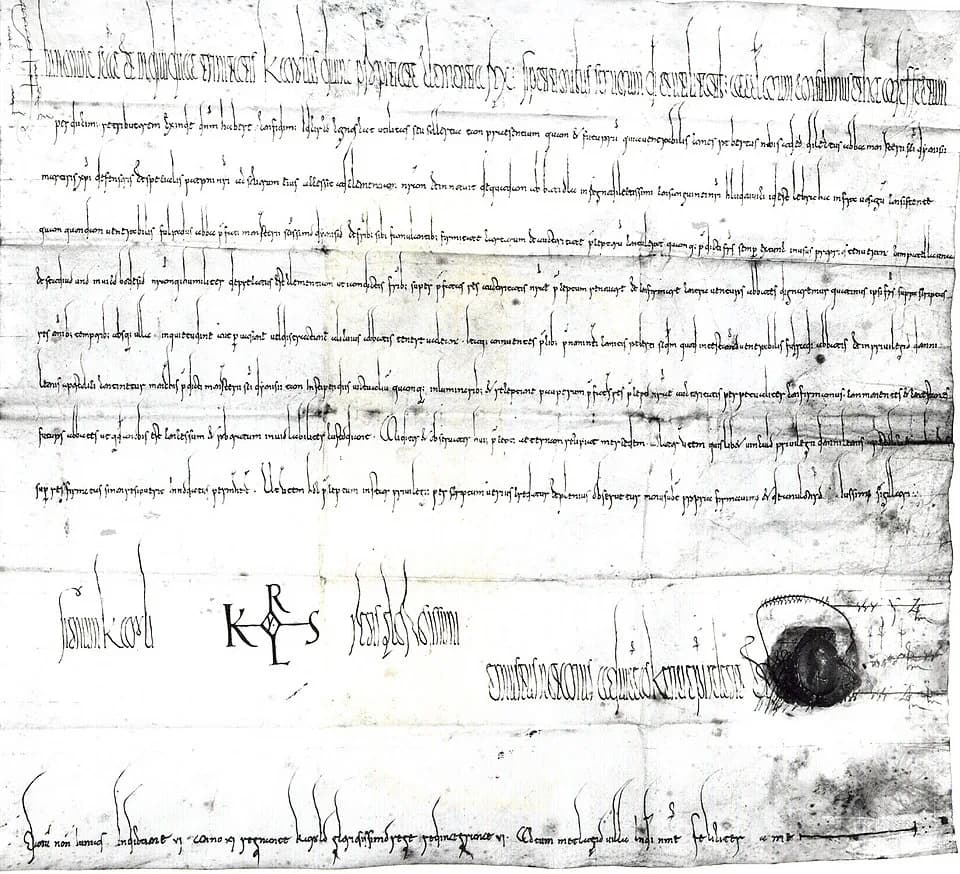 Charles the Simple - diplôme de Charles le Simple en faveur de l'abbaye de Saint-Denis, 903.jpg
