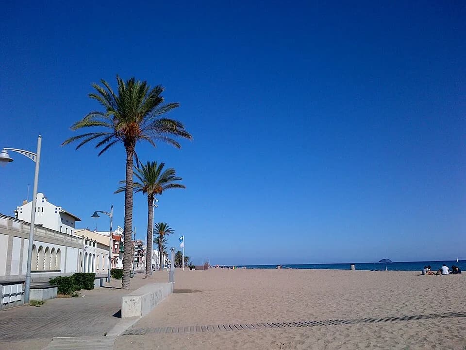 Pau Casals - Platja davant la Vila Pau Casals, El Vendrell