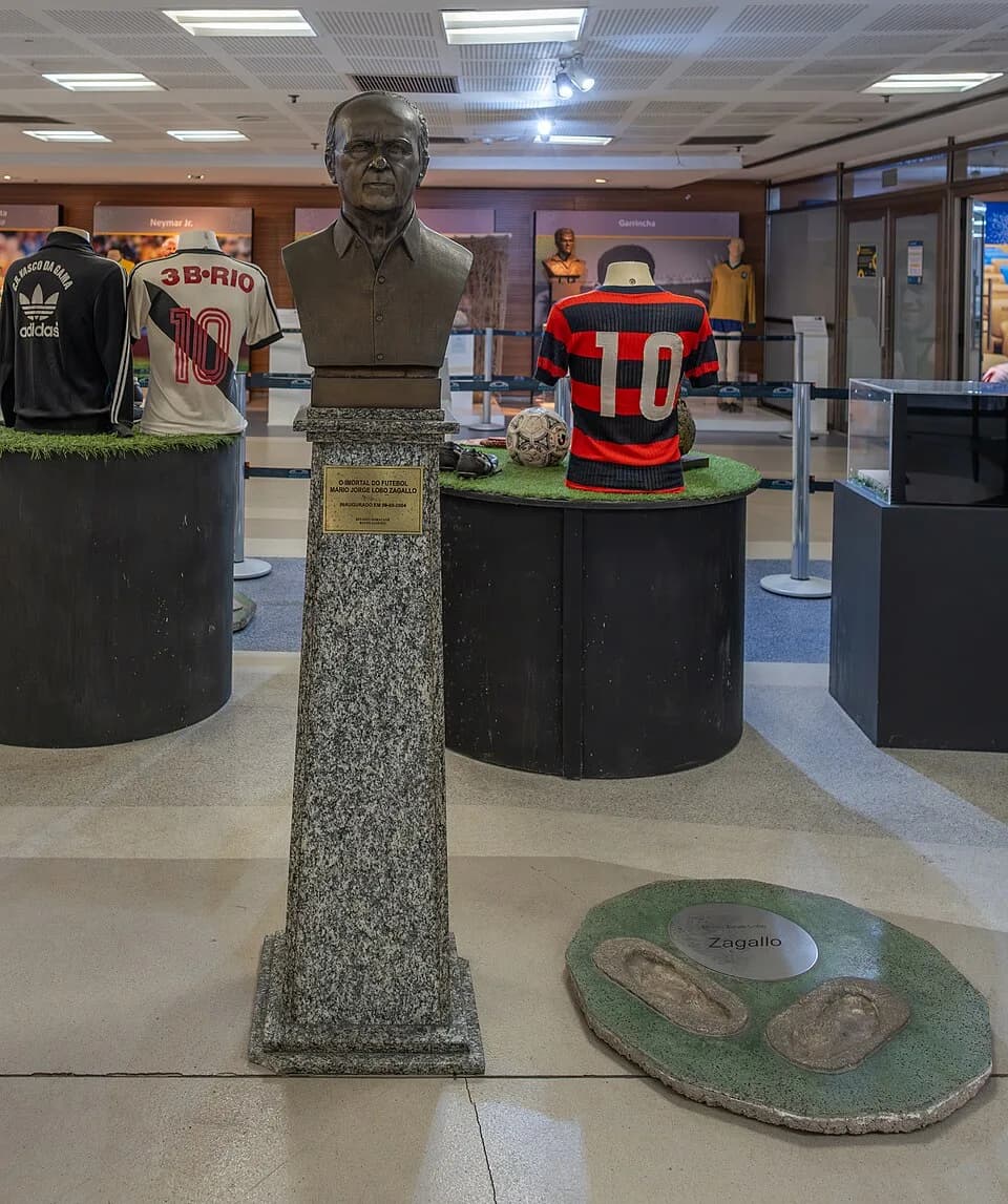 Mário Zagallo - Tribute, Mario Zagallo Bust, Walk of Fame, Maracana Stadium, Rio de Janeiro.