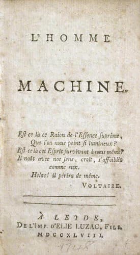 Julien Offray de La Mettrie - L'Homme Machine, di Julien Offray de La Mettrie