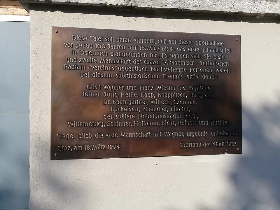 Fritz Pregl - Nobel Prize Winner Fritz Pregl: Participant of the first football match in Austria, Graz 1894-03-18