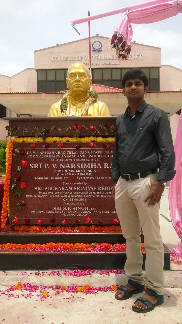 P. V. Narasimha Rao - student of veterinary colleg