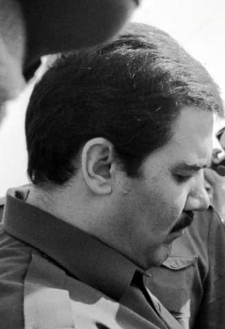 Mohammad Najibullah - “Najibullah giving decorations”. Najibullah (left), general secretary of the People's Democratic Party of Afghanistan, giving decoration to a Soviet serviceman