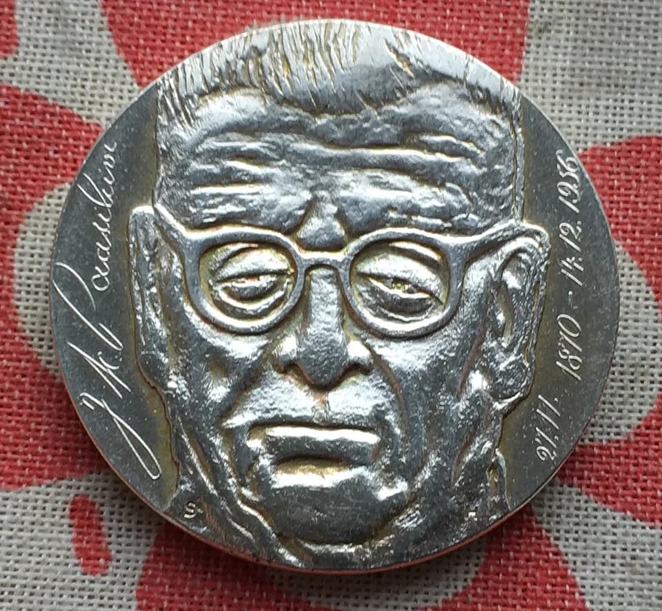 Juho Kusti Paasikivi - Монета Финляндии 10 марок,100 лет со дня рождения президента Юхо Паасикиви, серебро, 1970