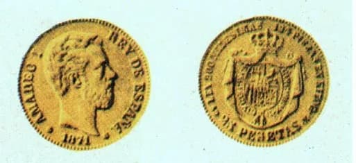 Amadeo I of Spain - 25 pesetas