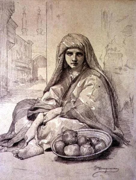 William-Adolphe Bouguereau - Algerian Girl Selling Pomegranates (C19).jpg