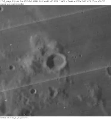 Max Theiler - Theiler lunar crater - Lunar Orbiter - IV image Normal Theiler LO-IV-165H LTVT