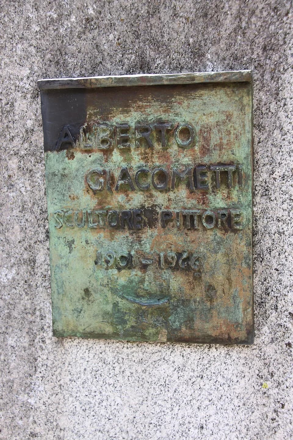Alberto Giacometti - The grave plaque on Alberto Giacometti's gravestone