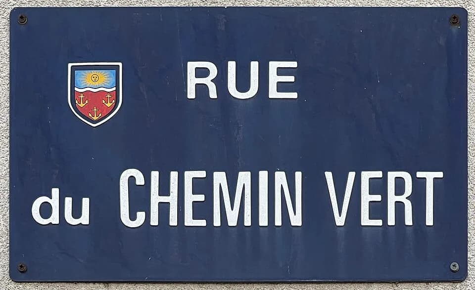 Assia Djebar - Plaque de la rue Chemin Vert, Bonneuil-sur-Marne.