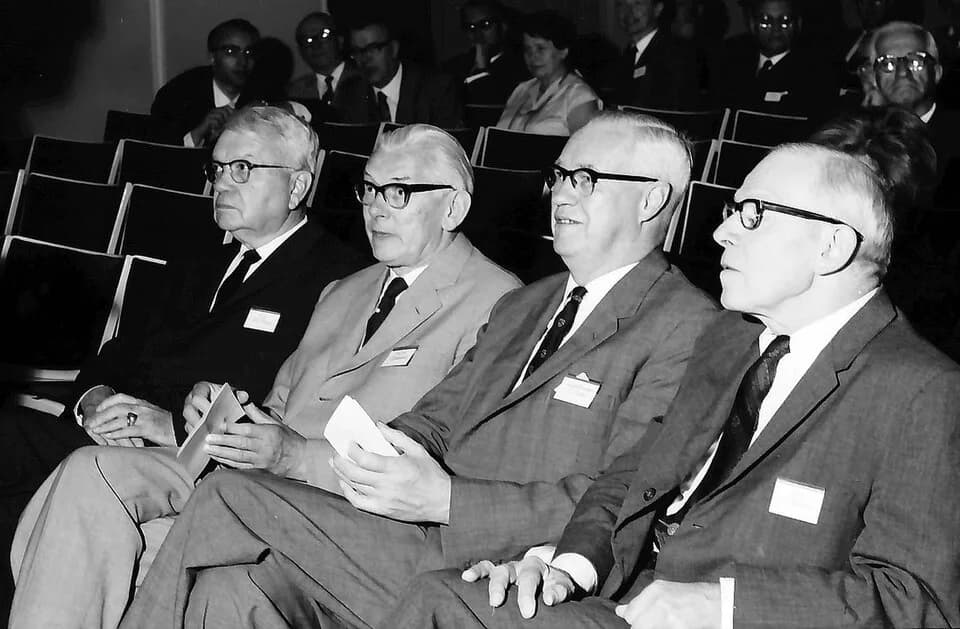 Alexander R. Todd, Baron Todd - 17. Tagung 1967 Chemiker; Eröffnungsfeier: Harold C. Urey, Adolf Butenandt, Lord Alexander Todd of Trumpington, Robert S. Mulliken