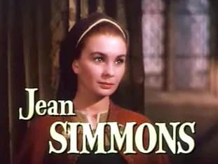 Jean Simmons - Cropped screenshot of Jean Simmons from the trailer for the film Young Bess