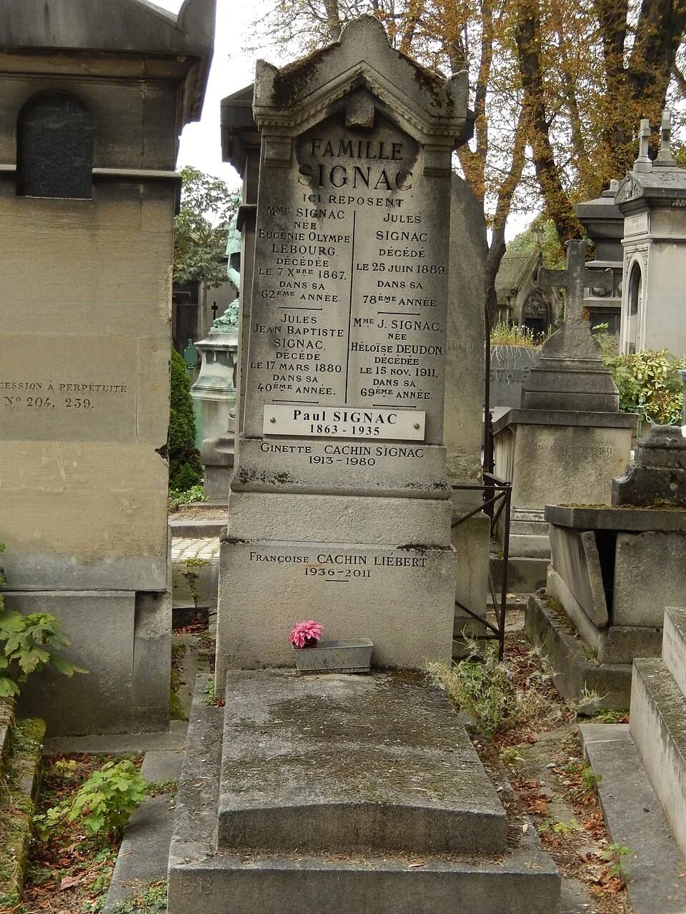 Paul Signac - Tombe de Paul Signac (cimetière du Père Lachaise, division 67)