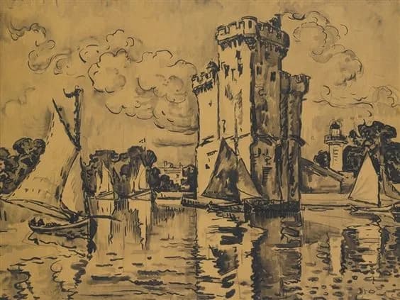 Paul Signac - La Rochelle, Les Pêcheurs du Perthuis by Paul Signac, 1924, 46.7 x 61.8 cm
