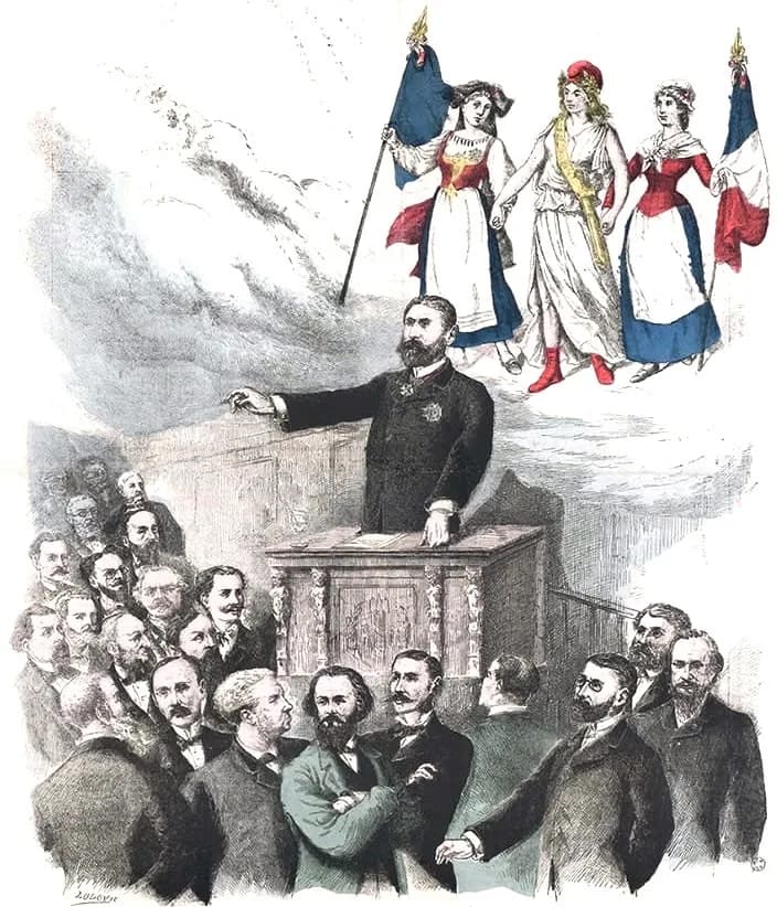Armand Fallières - Détail de la couverture des Nouvelles chansons boulangistes de Villemer.