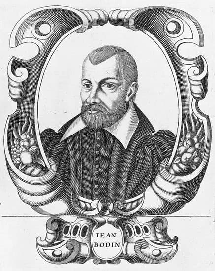 Jean Bodin - Jean Bodin, portrait gravé destiné à illustrer les Illustres d'Anjou de Claude Ménard (avant 1620)