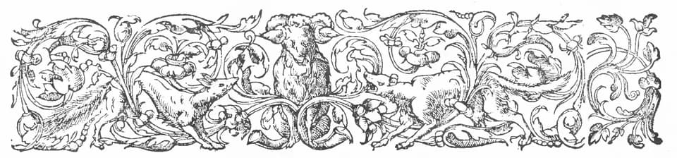 Jean Bodin - Enluminure, haut de la première page de la préface des Six livres de la République de Jean Bodin (édition 1576)