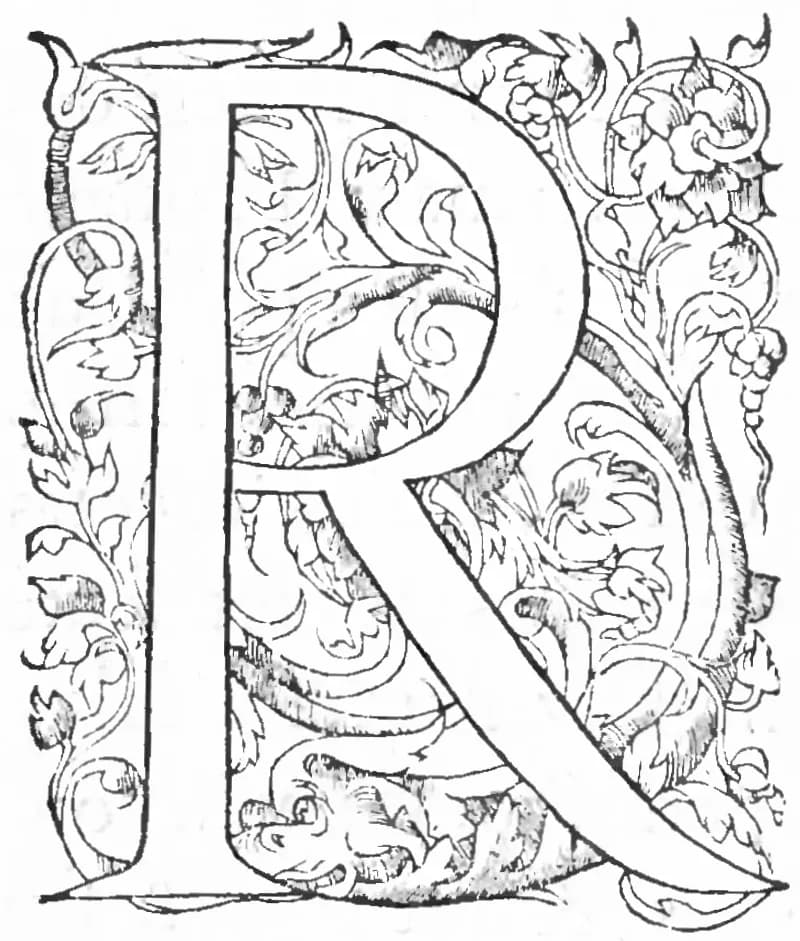 Jean Bodin - Lettrine extraite des Six Livres de la République de Jean Bodin (édition 1576)