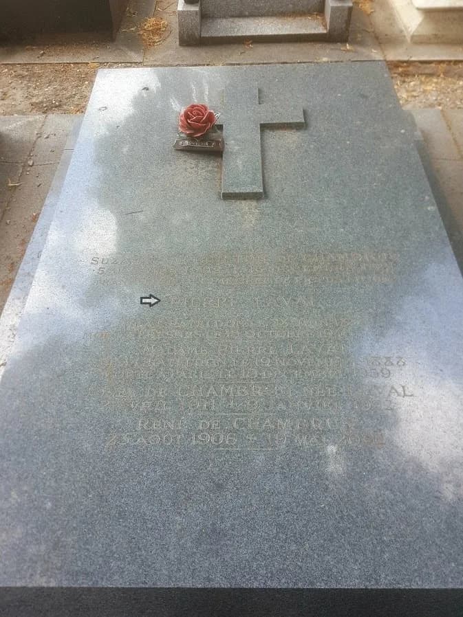 Pierre Laval - Grab von Pierre Laval auf dem Friedhof Montparnasse in Paris
