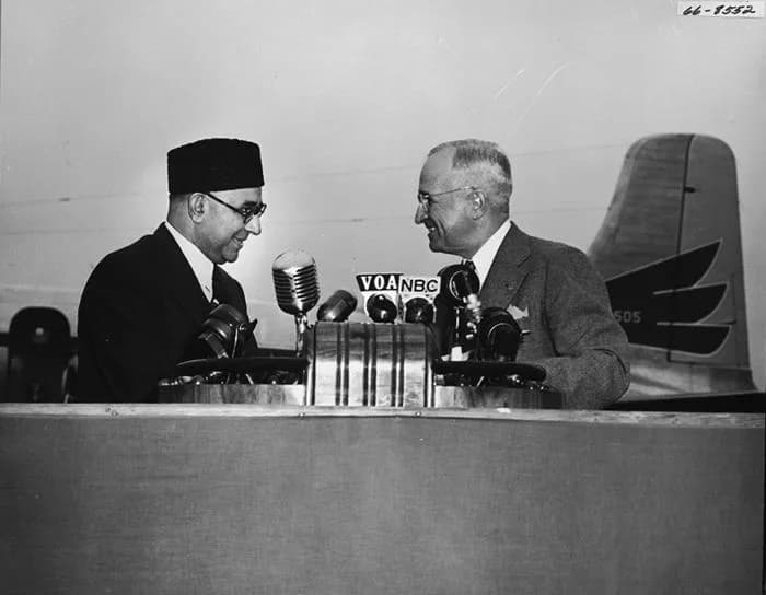 Liaquat Ali Khan - Prime Minister Ali Khan speaking with President Harry S. Truman.