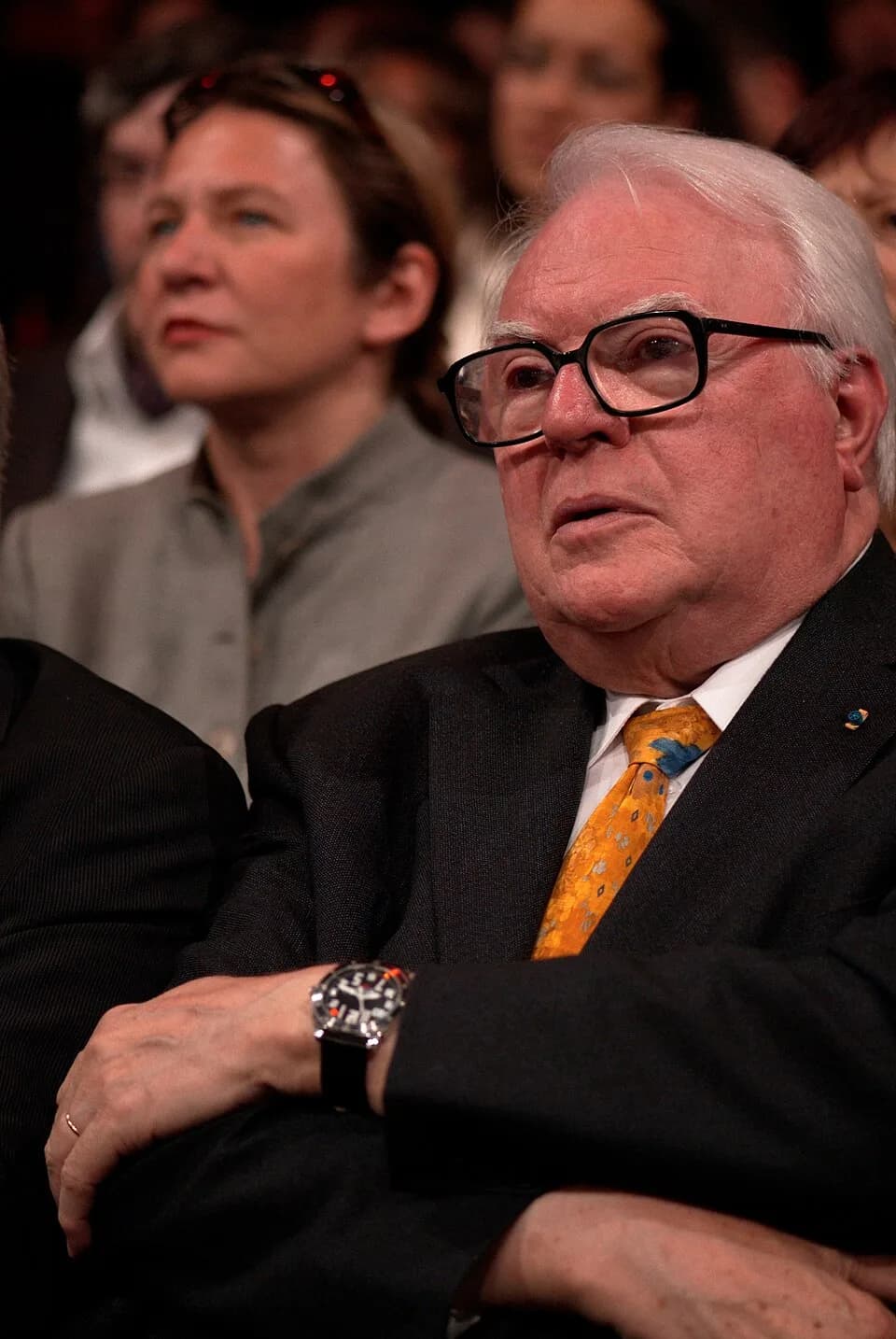 Pierre Mauroy - Pierre Mauroy at a political rally held in Paris by the Socialist Party for the 2007 French legislative elections.