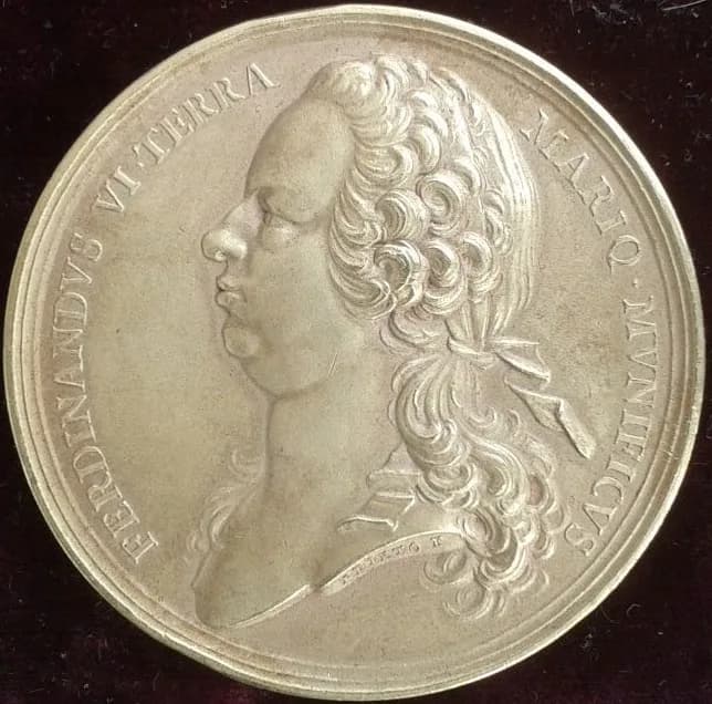 Ferdinand VI of Spain - Anvers de la medalla de Ferran VI atorgada a Joan Balançó i Boter