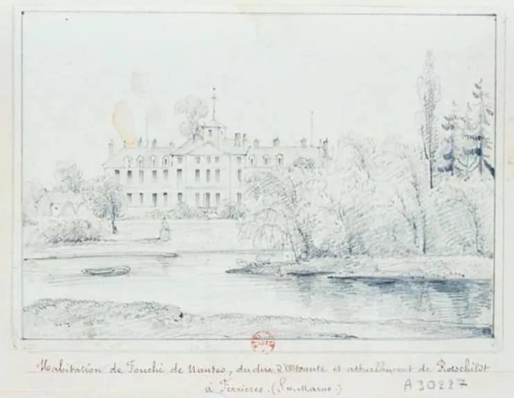 Joseph Fouché - Habitation de Fouché de Nantes, du duc d'Otrante et actuellement de Rothschild à Ferrières (Seine-et-Marne)