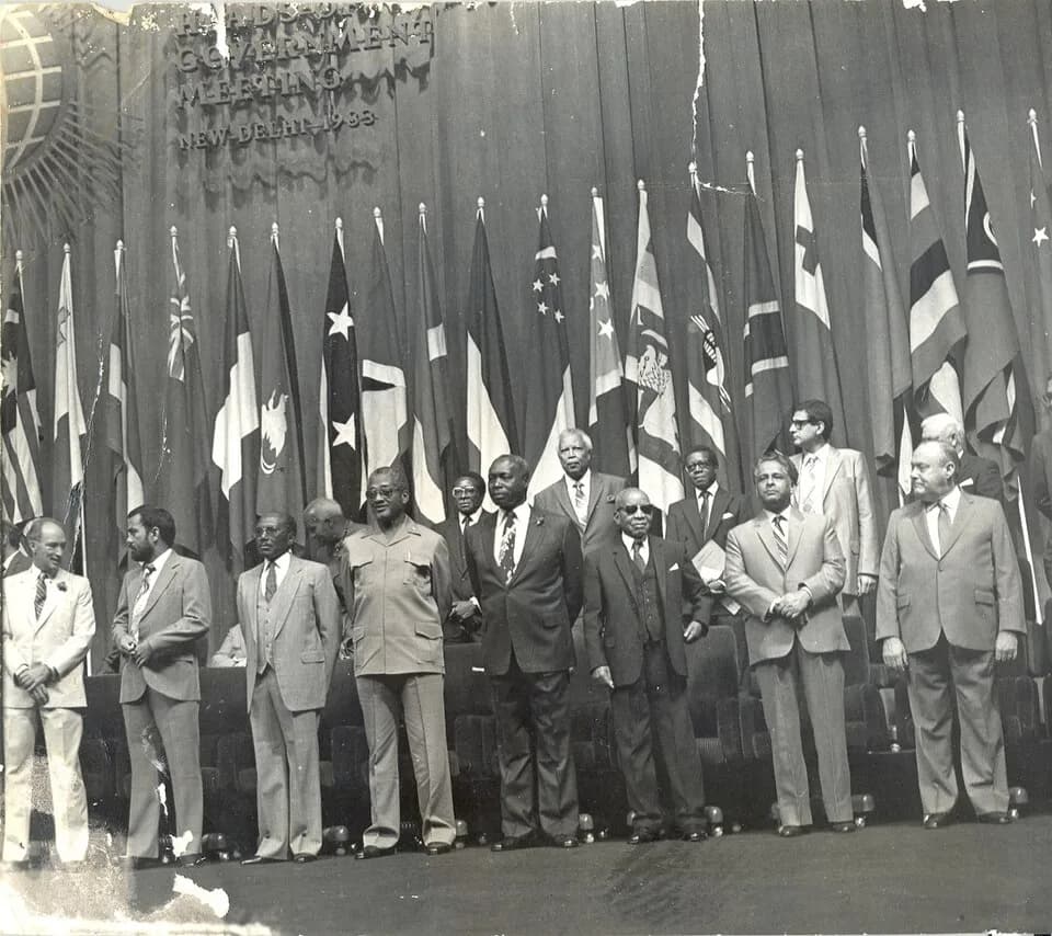 Daniel arap Moi - Dr Banda attending the Commonwealth Heads of Government Conference in New Dheli, November 1983