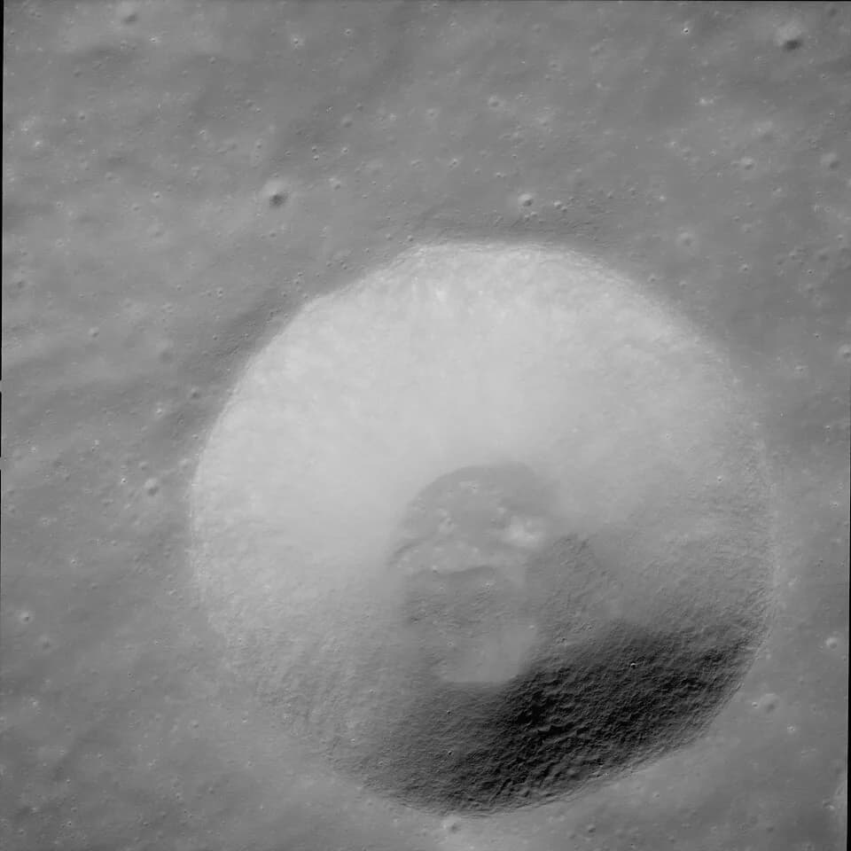 Gaspard-Gustave de Coriolis - Coriolis S crater, west of Coriolis, on the far side of the moon. North is at left.