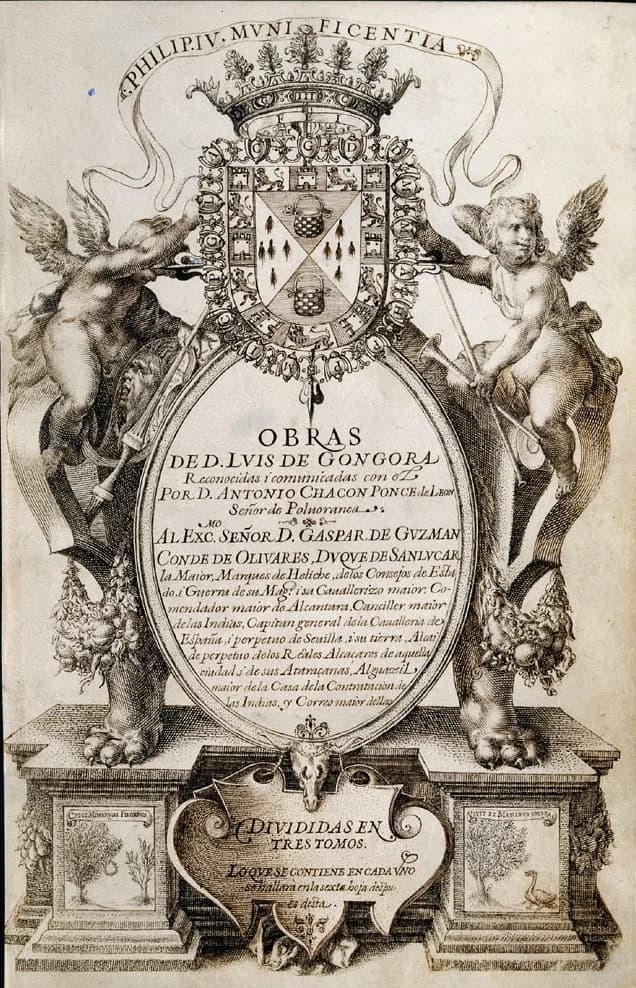 Luis de Góngora - Portada del Manuscrito Chacón de las obras de Luis de Góngora