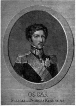 Oscar I of Sweden - Swedish crown prince Oscar