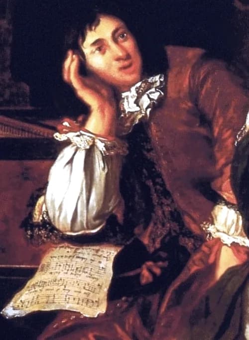 Dietrich Buxtehude - A portrait of a person from "Domestic Music Scene" by Johannes Voorhout (1674); this once was thought to be Buxtehude, but recent research in Kerala J. Snyder's book has denied th