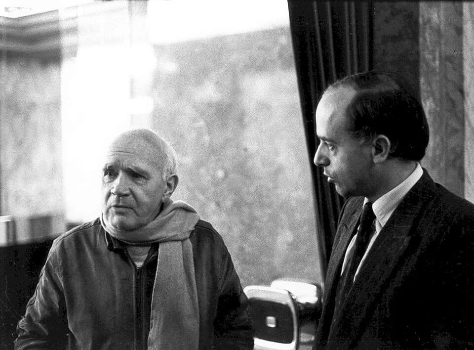 Jean Genet - Dr. Hans Koechler, President of the I.P.O., mright, receiving French author Jean Genet at the Imperial Hotel in Vienna (19 December 1983) in connection with a lecture organized by the Int