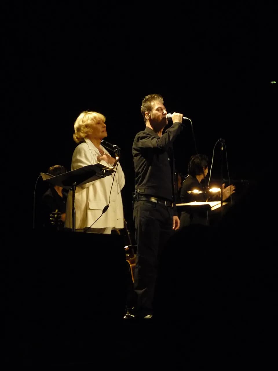 Jean Genet - Jeanne Moreau et Étienne Daho dans Le Condamné à mort de Jean Genet, en 2011,salle Pleyel