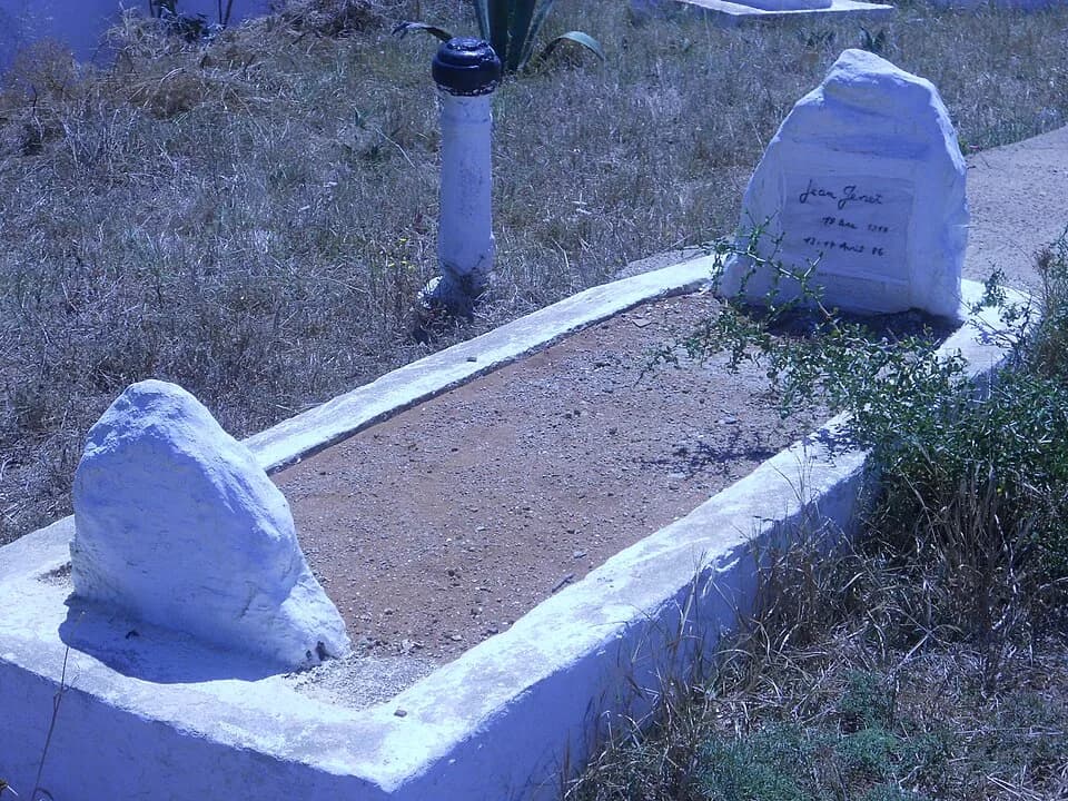 Jean Genet - Das Grab von Jean Genet auf dem europäischen Friedhof von Larache (Marokko)