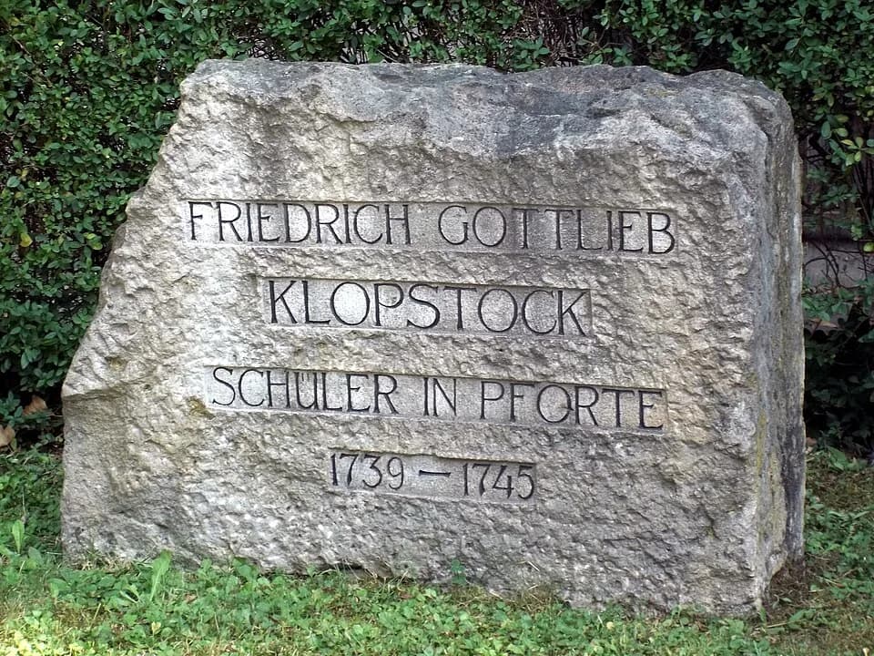 Friedrich Gottlieb Klopstock - Klopstock-Gedenkstein an der Landesschule Pforta