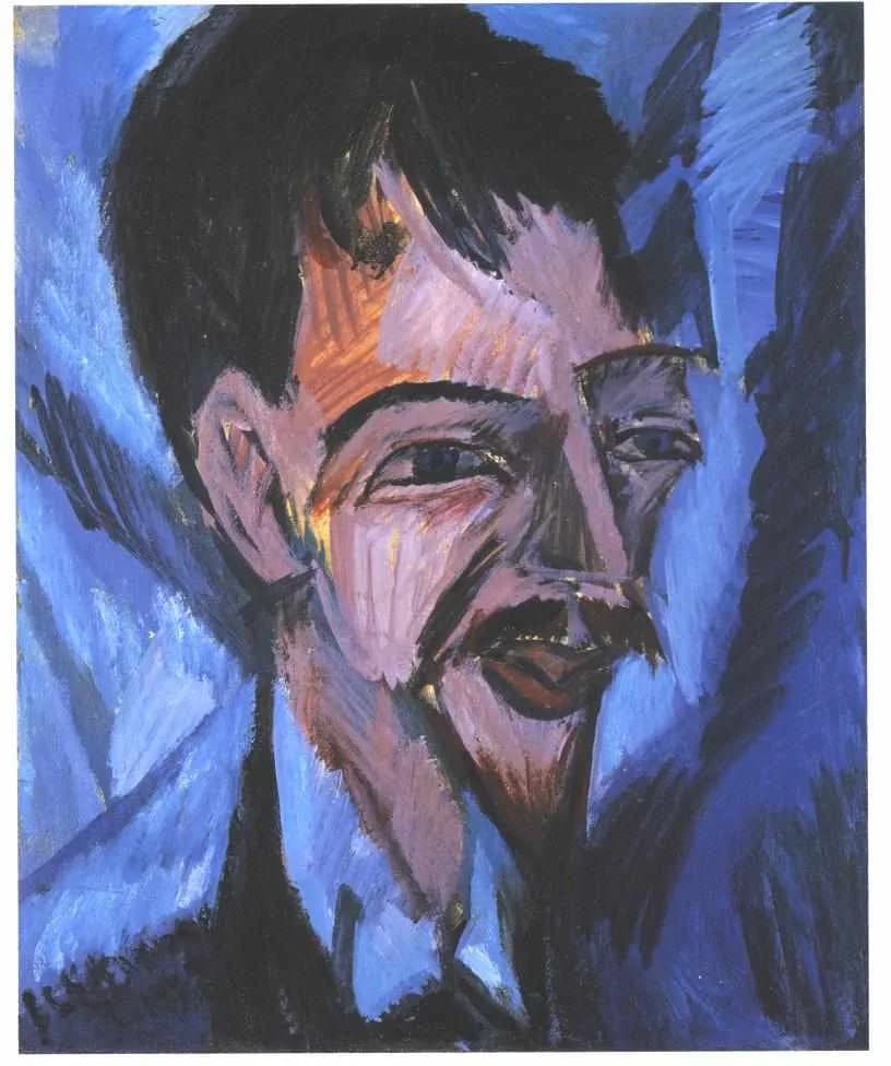 Alfred Döblin - Portrait of Alfred Döblin, oil on canvas, 20 x 16 1/4 in. (50.8 x 41.3 cm). Courtesy of the Busch-Reisinger Museum, Harvard University Art Museums, Association Fund