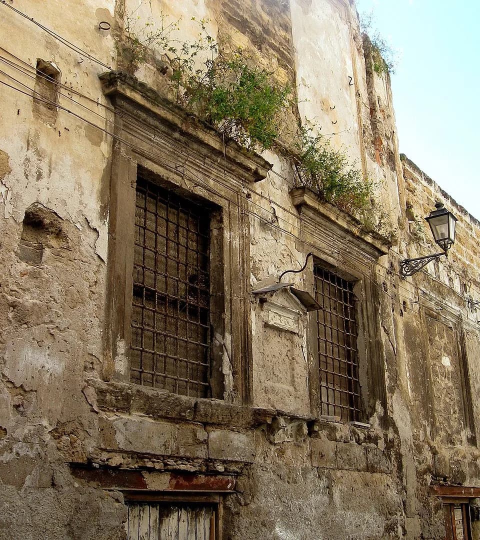 Giuseppe Tomasi di Lampedusa - Palazzo Lampedusa, boyhood home of Giuseppe Tomasi di Lampedusa, author of "The Leopard" ("Il Gattopardo"). It was destroyed by bombing in World War II.