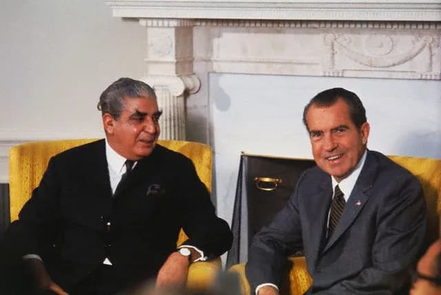 Yahya Khan - President of Pakistan Yahya Khan with United States President Richard Nixon during the third President of Pakistan visit to the U.S. in October 1970