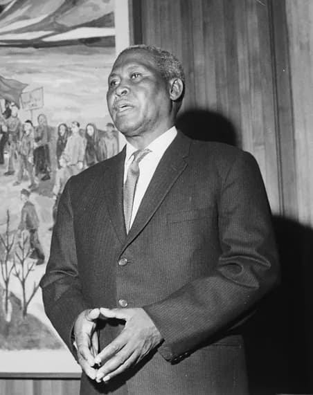 Albert John Mvumbi Luthuli - Nobel Peace Prize winner Albert Lutuli in Oslo.