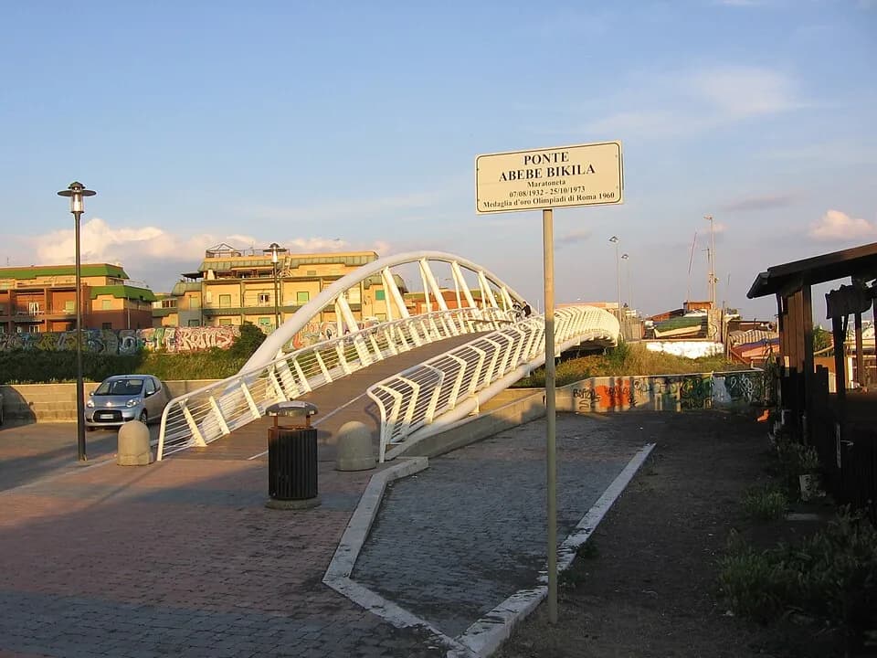 Abebe Bikila - Bikila bridge in Ladispoli.