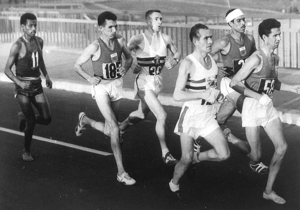Abebe Bikila - Abebe Bikila running the 1960 Olympic marathon